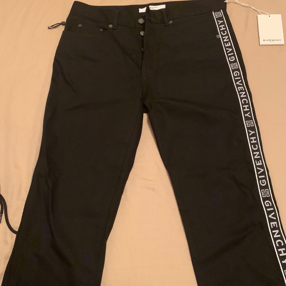 Givenchy Logo Taped Side Stripe Jeans